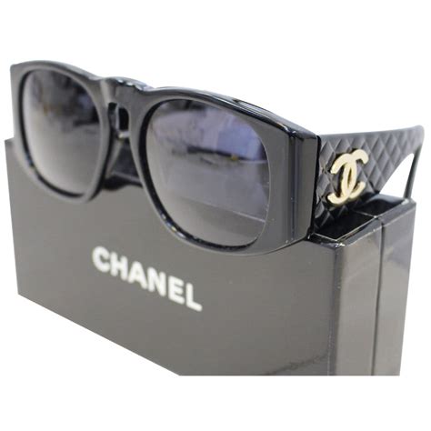 vinatge 2000's quilted rectangular chanel sunglasses|Vintage Chanel Sunglasses .